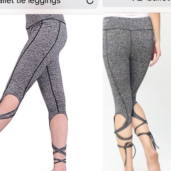 Ballet Style Tie Workout Dance Leggings 